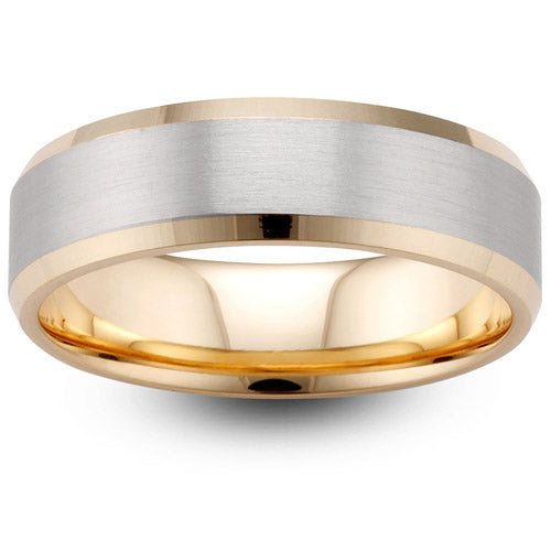 Storm - Two Colour Gold Wedding Ring