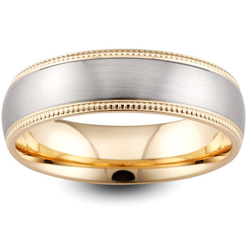 Maxwell - Two Colour Gold Wedding Ring