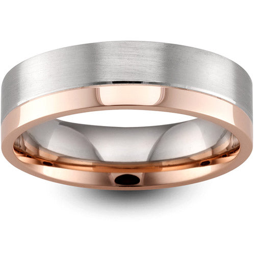 Boston - Two Colour Gold Wedding Ring
