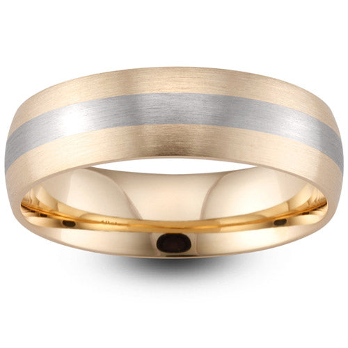 River - Two Colour Gold Wedding Ring