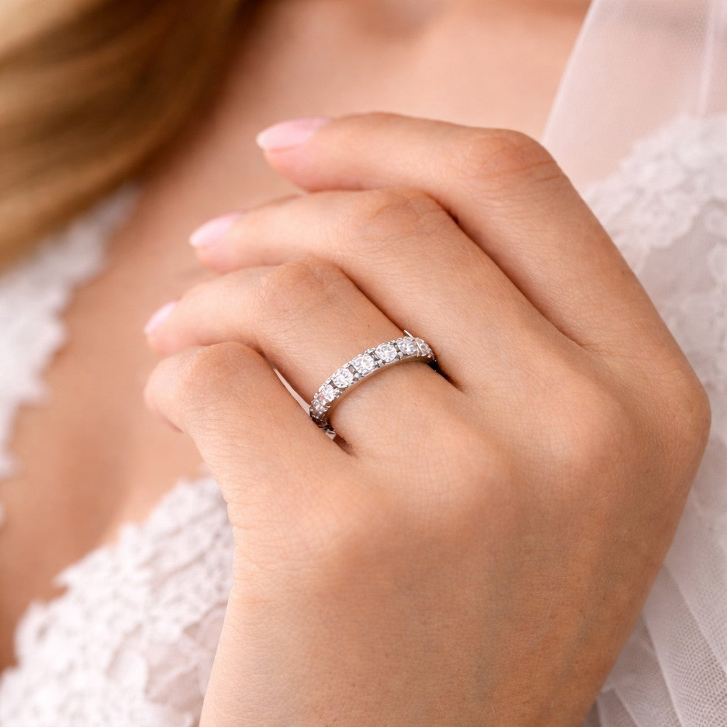Ella - 0.33ct Diamond Wedding Ring - Micro-Claw Set Eternity