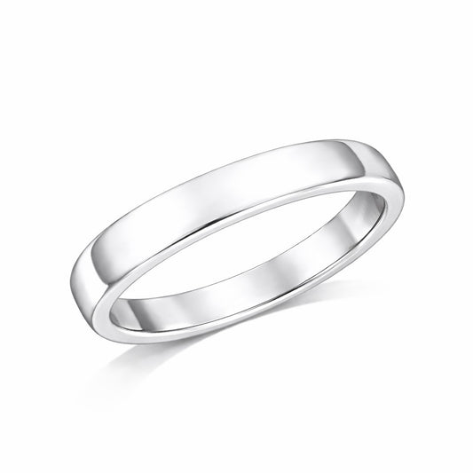 D-Shape - 5mm Plain Polished D-Shape Court Wedding Ring