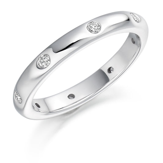 Florida - 0.25ct Diamond Wedding Ring - Flush Set Full Eternity