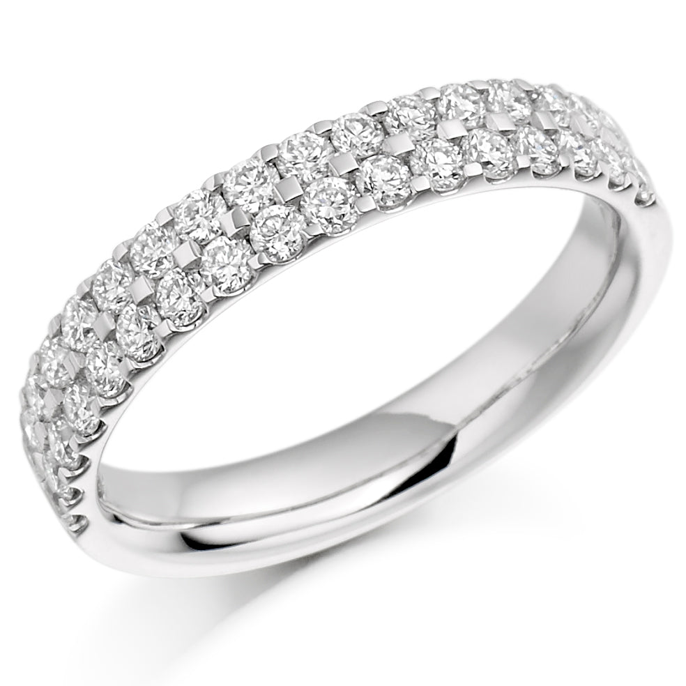 Tremore - 0.75ct Diamond Wedding Ring - Micro-Claw Set Double Row