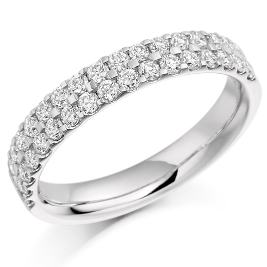 Tremore - 0.75ct Diamond Wedding Ring - Micro-Claw Set Double Row