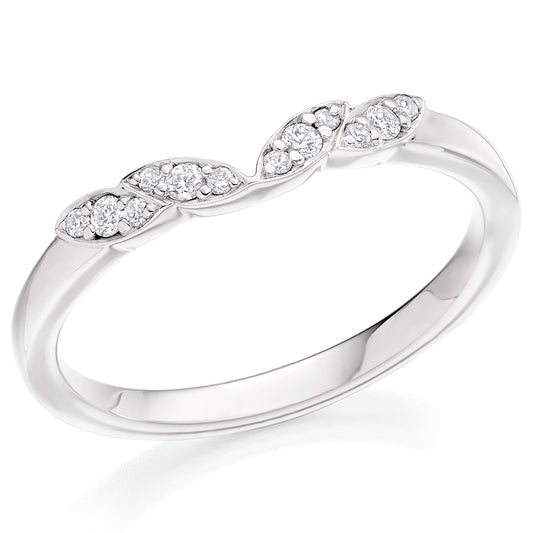 Primrose - 0.10ct Diamond Wedding Ring - Grain Set Shaped to Fit