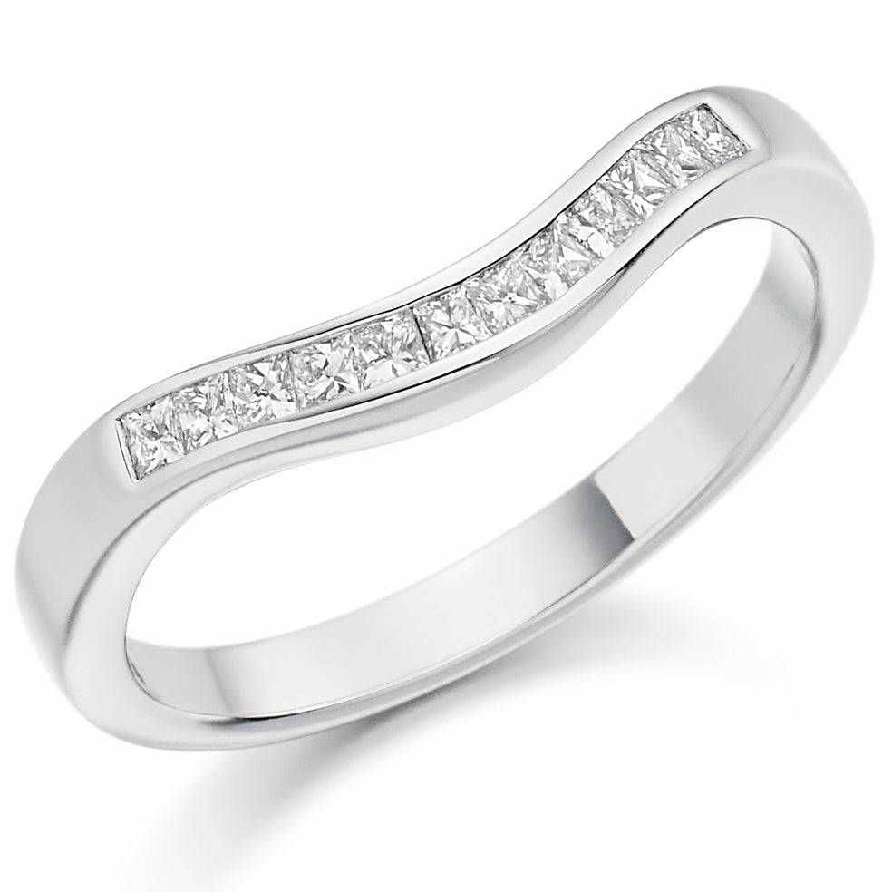 Nancy - 0.25ct Diamond Wedding Ring - Channel Set Shaped to Fit