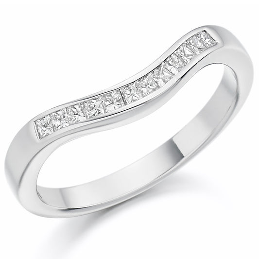 Nancy - 0.25ct Diamond Wedding Ring - Channel Set Shaped to Fit