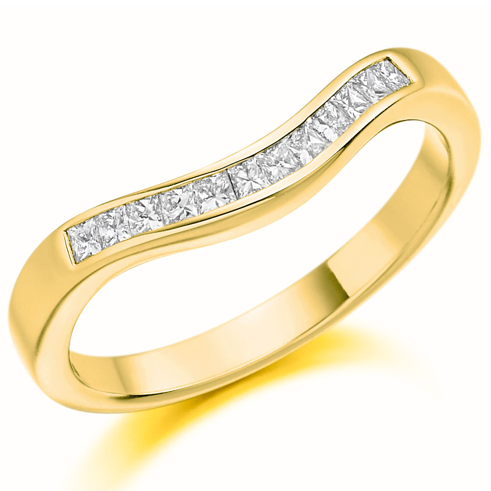 Nancy - 0.25ct Diamond Wedding Ring - Channel Set Shaped to Fit