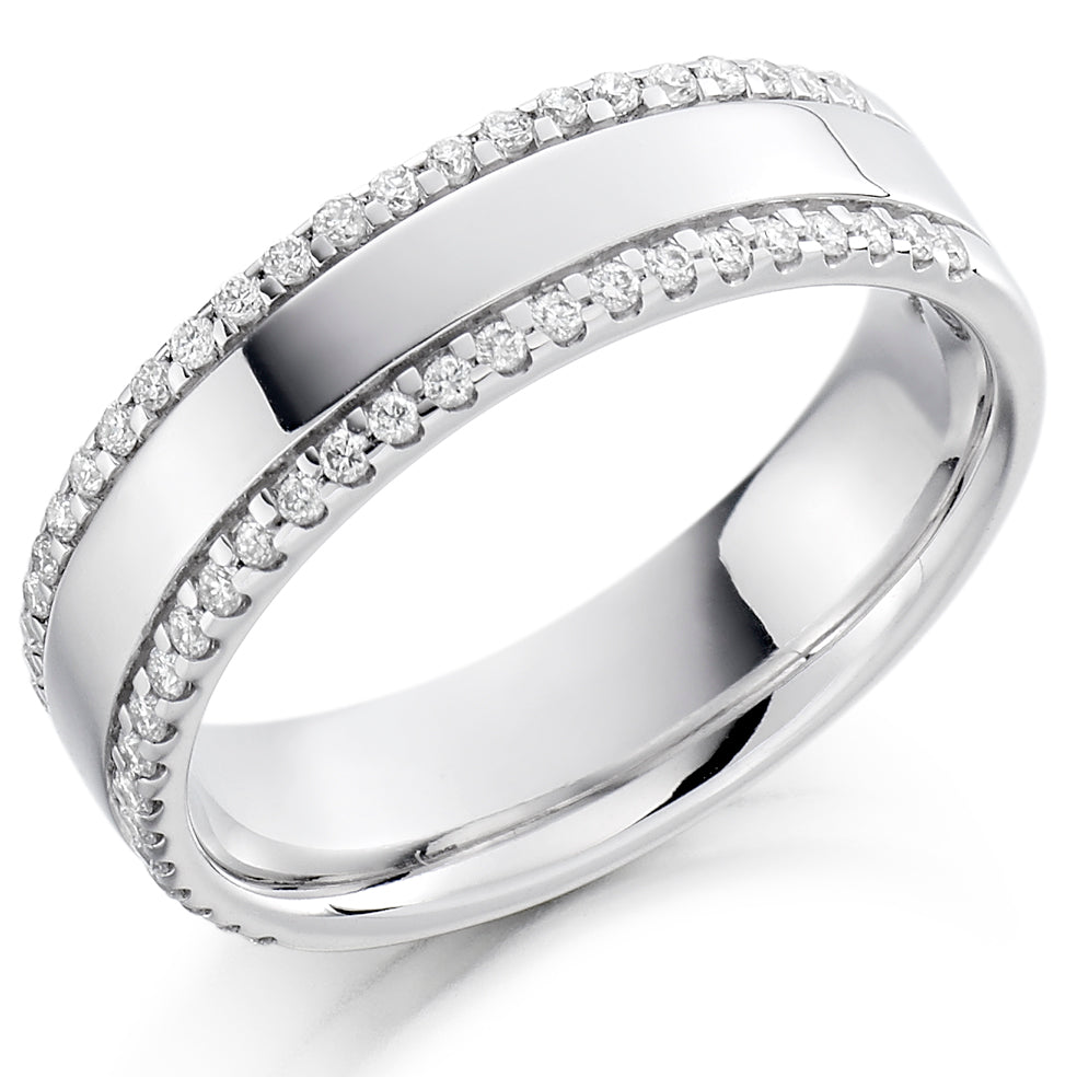 Hansen - 0.25ct Diamond Wedding Ring - Micro-Claw Set Edges