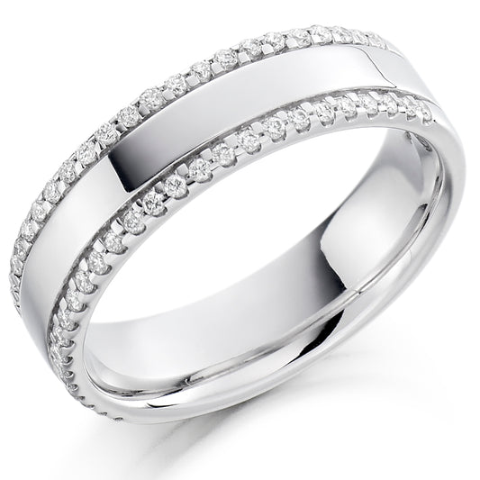 Hansen - 0.25ct Diamond Wedding Ring - Micro-Claw Set Edges