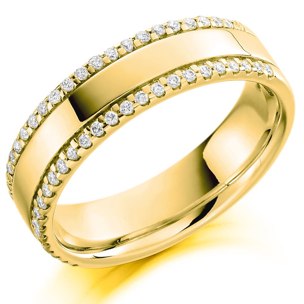 Hansen - 0.25ct Diamond Wedding Ring - Micro-Claw Set Edges
