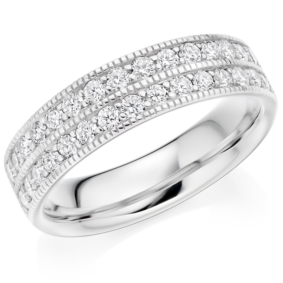 Monivea - 0.65ct Diamond Wedding Ring - Vintage Design