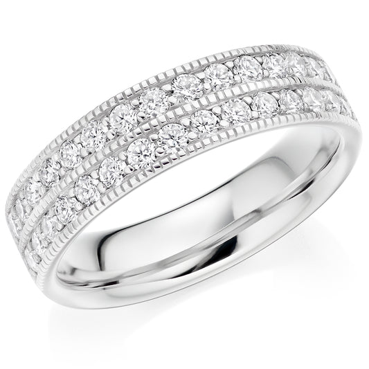 Monivea - 0.65ct Diamond Wedding Ring - Vintage Design