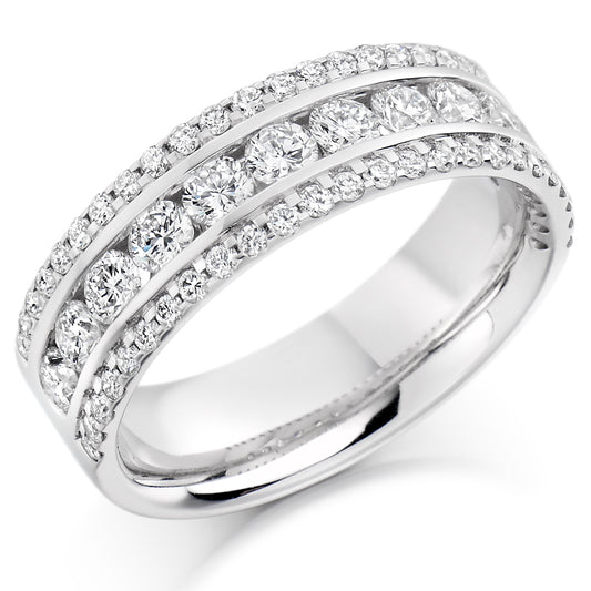 Olney - 1.35ct Diamond Wedding Ring - Vintage Design Eternity