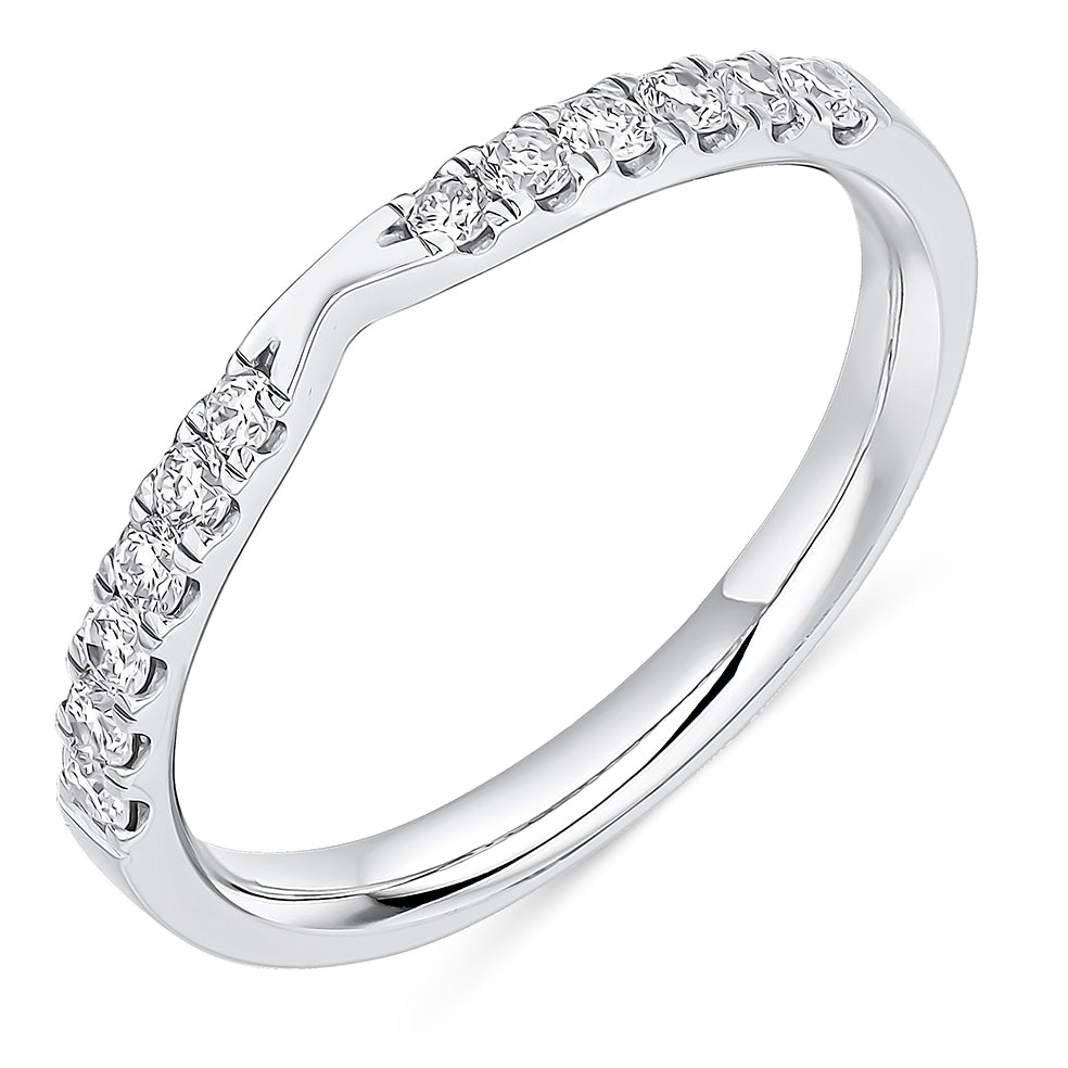 Arabella - 0.30ct Diamond Wedding Ring - Micro-Claw Shaped to Fit