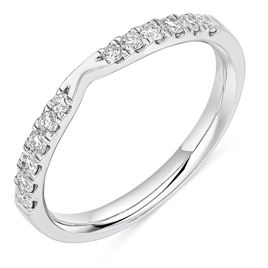 Arabella - 0.30ct Diamond Wedding Ring - Micro-Claw Shaped to Fit