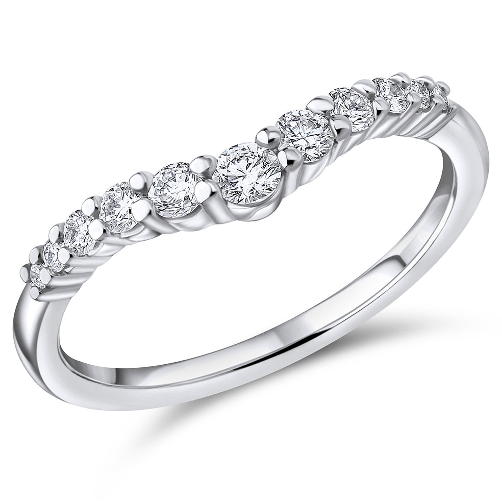 Withel - 0.33ct Diamond Wedding Ring - Claw Set Shaped to Fit