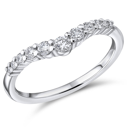 Withel - 0.33ct Diamond Wedding Ring - Claw Set Shaped to Fit