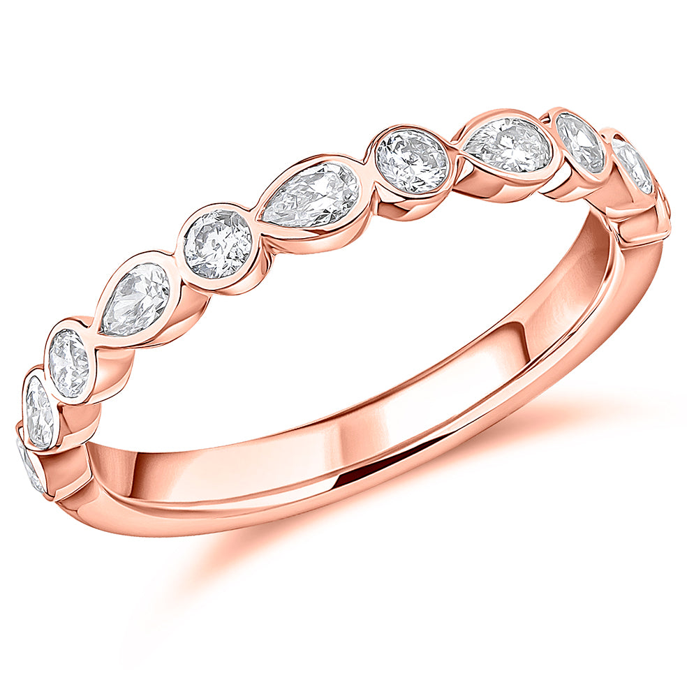 Sierra - 0.50ct Diamond Wedding Ring - Rubover Set Eternity