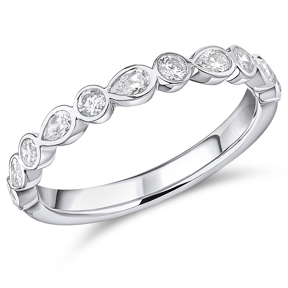 Sierra - 0.50ct Diamond Wedding Ring - Rubover Set Eternity
