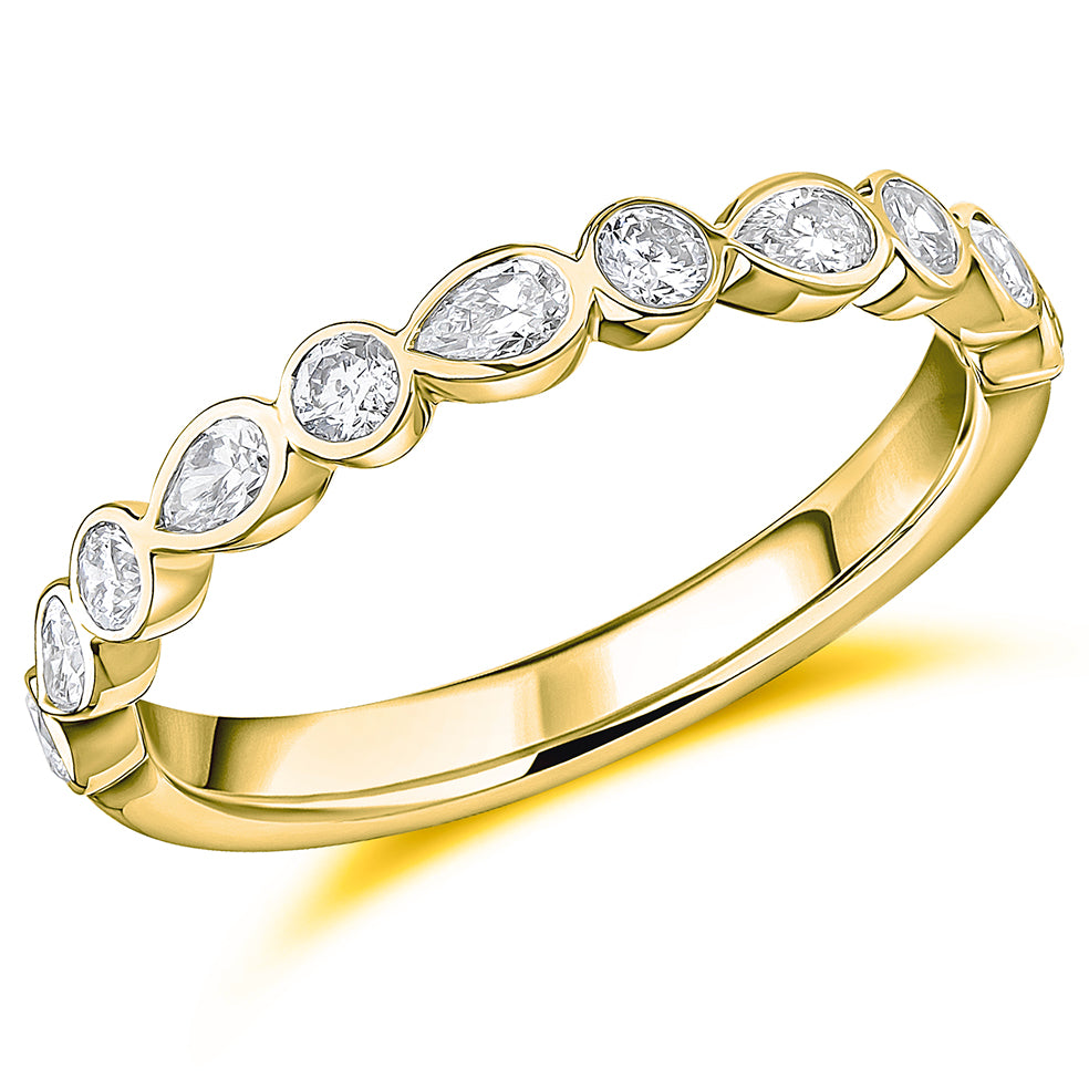 Sierra - 0.50ct Diamond Wedding Ring - Rubover Set Eternity