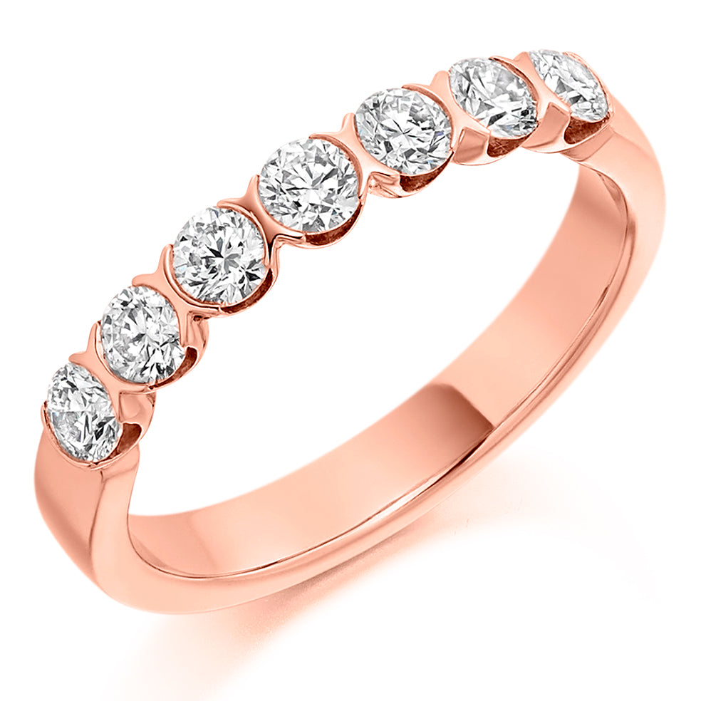 Palma - 0.70ct Diamond Wedding Ring - Bar Set Eternity