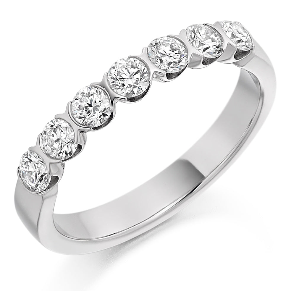 Palma - 0.70ct Diamond Wedding Ring - Bar Set Eternity