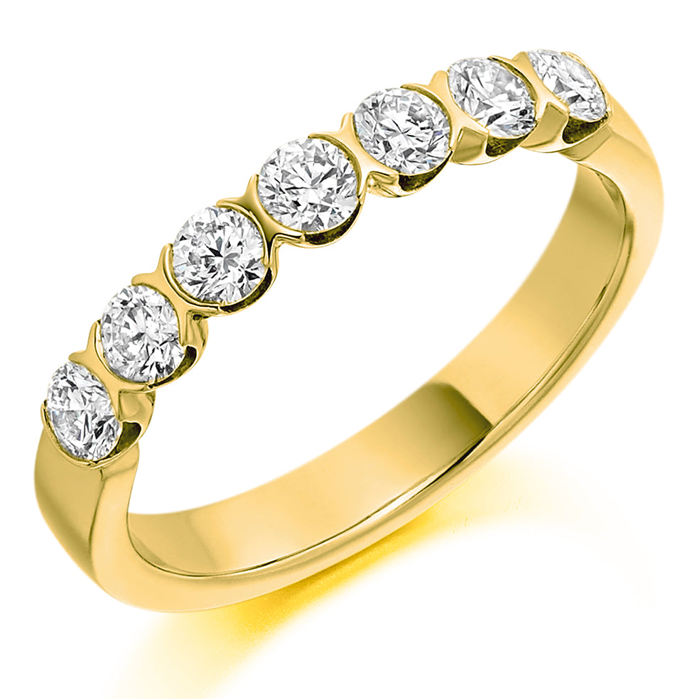 Palma - 0.70ct Diamond Wedding Ring - Bar Set Eternity