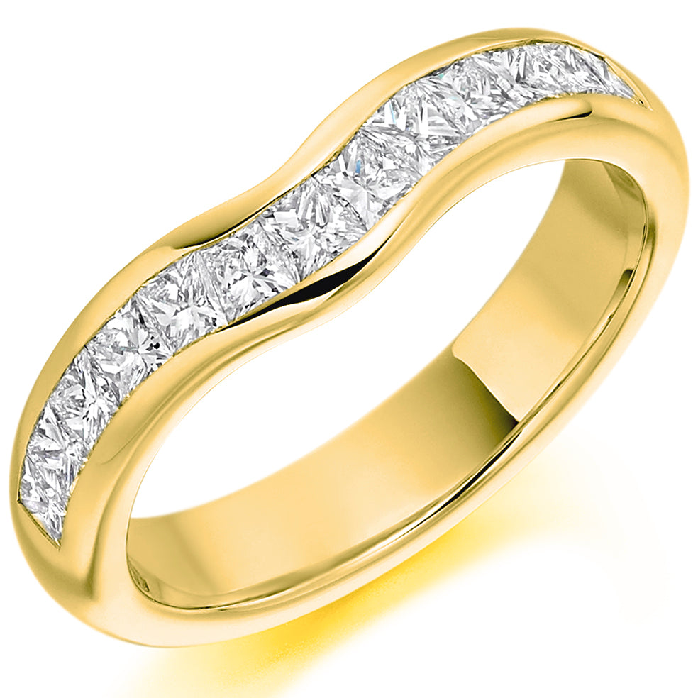 Yanis - 0.85ct Diamond Shaped Wedding Ring