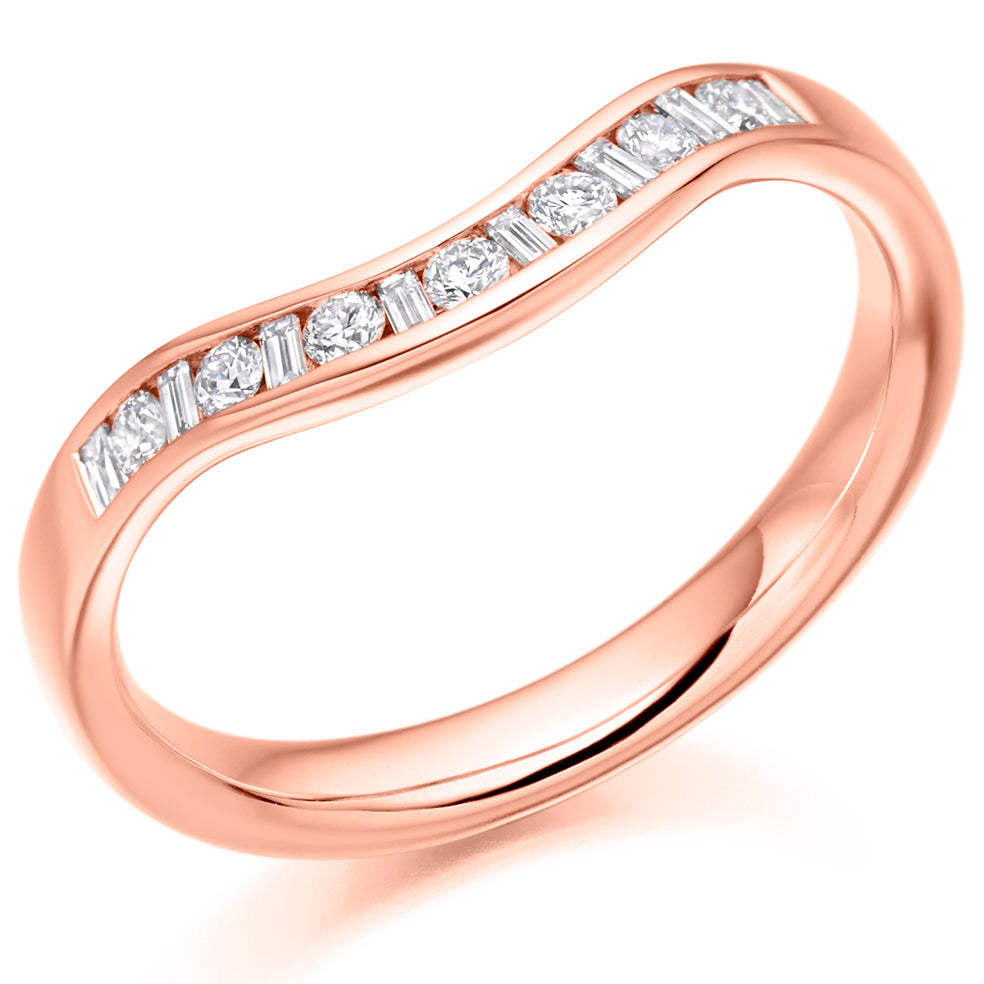 Tuscany - 0.25ct Diamond Wedding Ring - Channel Set Shaped to Fit