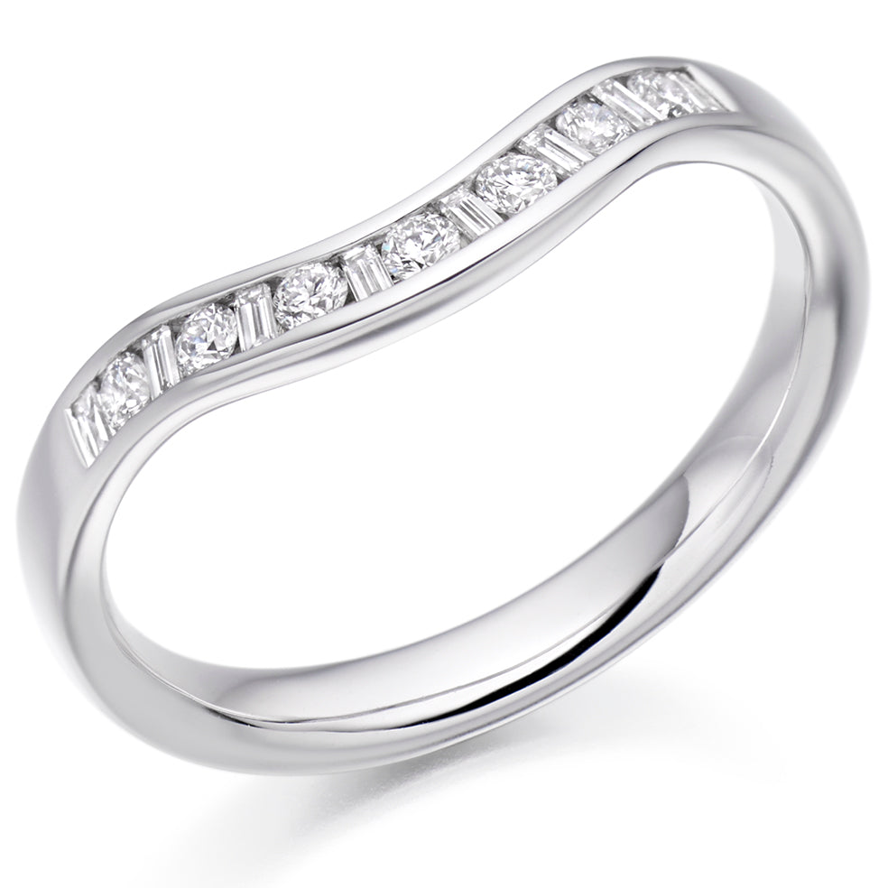 Tuscany - 0.25ct Diamond Wedding Ring - Channel Set Shaped to Fit