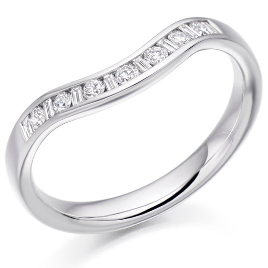 Tuscany - 0.25ct Diamond Wedding Ring - Channel Set Shaped to Fit