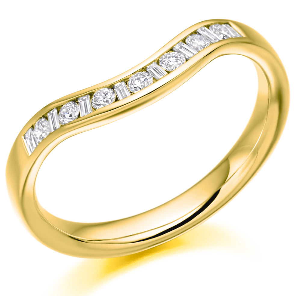 Tuscany - 0.25ct Diamond Wedding Ring - Channel Set Shaped to Fit
