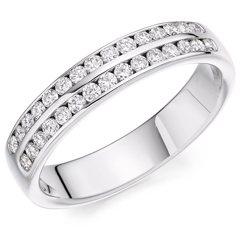 Walden - 0.35ct Diamond Wedding Ring - Channel Set Double Row