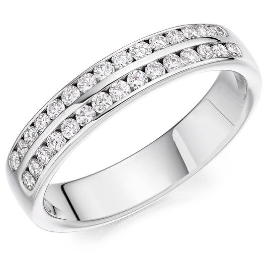 Walden - 0.35ct Diamond Wedding Ring - Channel Set Double Row