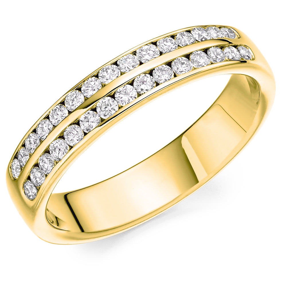 Walden - 0.35ct Diamond Wedding Ring - Channel Set Double Row