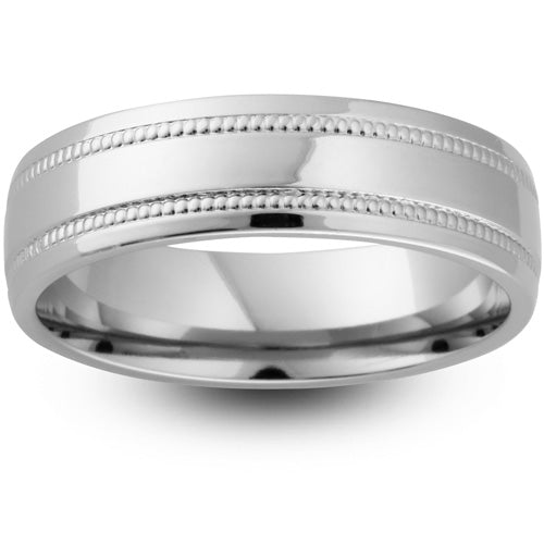 Orion - 5mm Millgrain Pattern Wedding Ring
