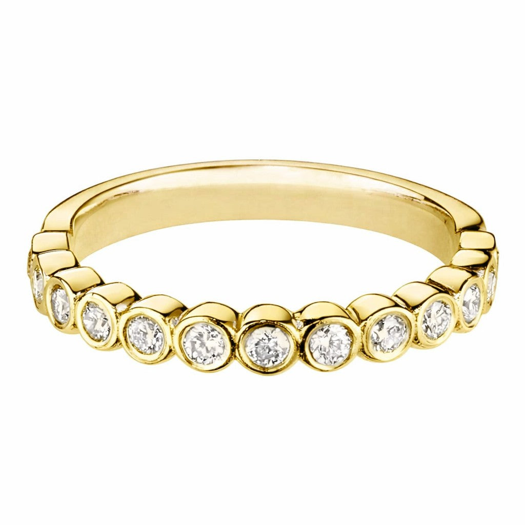 Fedora - 0.30ct Diamond Wedding Ring - Rubover Set Eternity