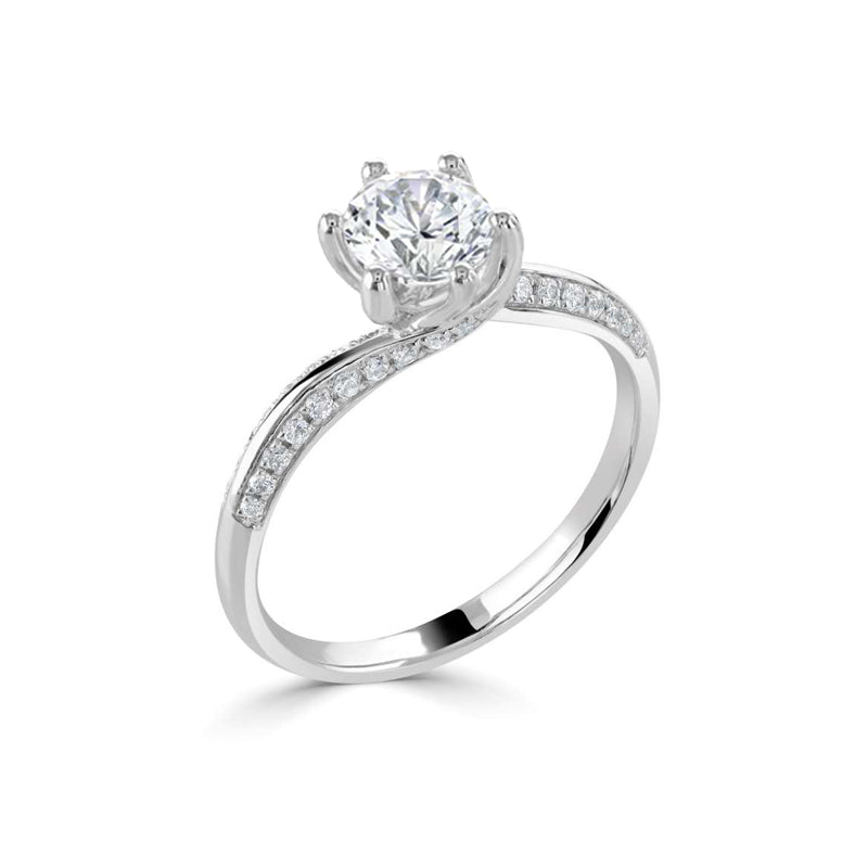 0.83ct Lab Grown IGI Certified Twist Platinum Engagement Ring £2250.00