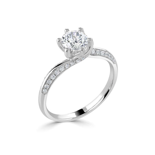 0.83ct Lab Grown IGI Certified Twist Platinum Engagement Ring £2250.00