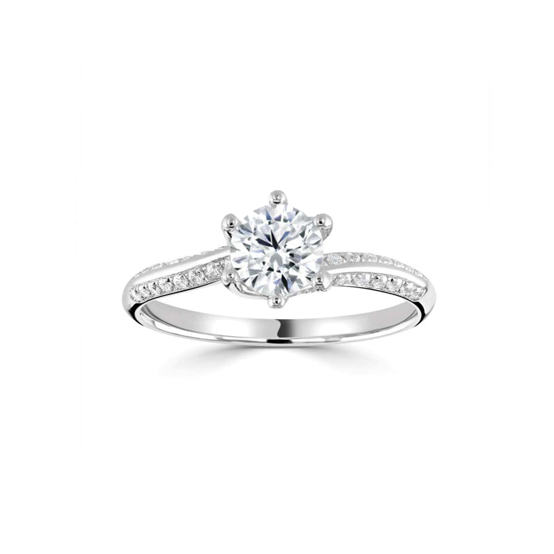 0.83ct Lab Grown IGI Certified Twist Platinum Engagement Ring £2250.00