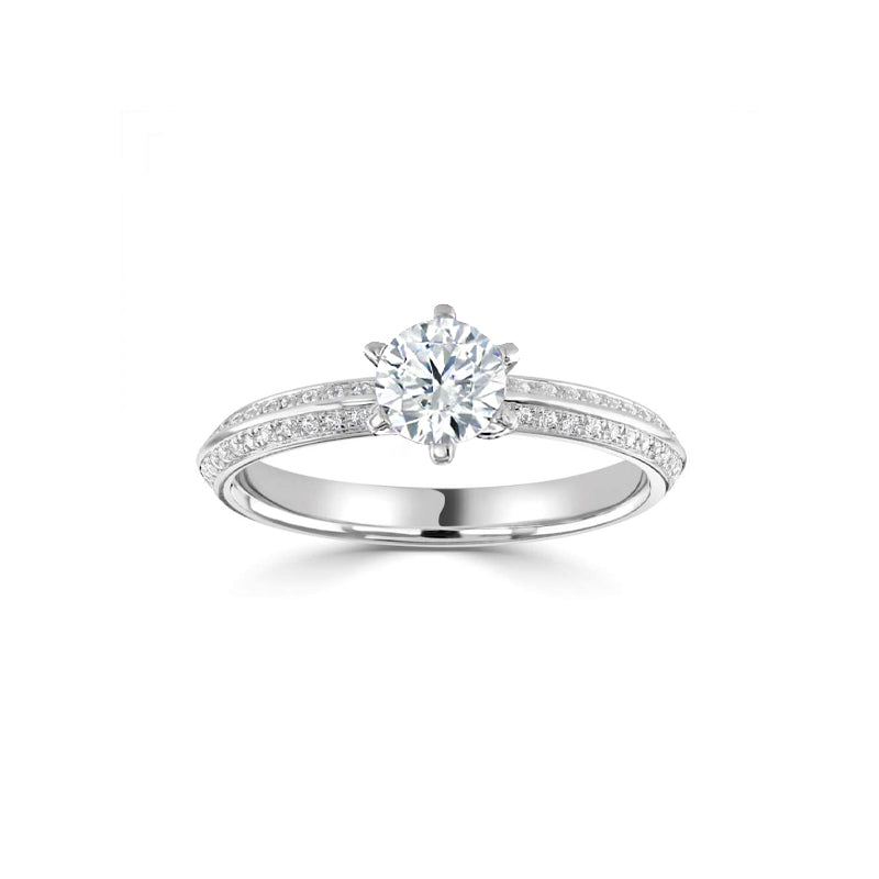1.03ct Lab Grown IGI Certified 6 Claw Platinum Engagement Ring £2650.00