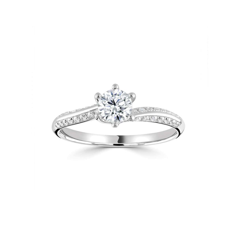 0.35ct Lab Grown IGI Certified Twist Platinum Engagement Ring £1910.00