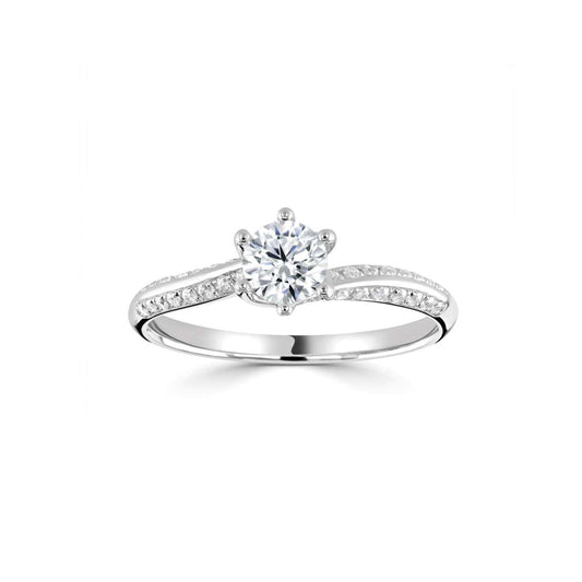 0.35ct Lab Grown IGI Certified Twist Platinum Engagement Ring £1910.00