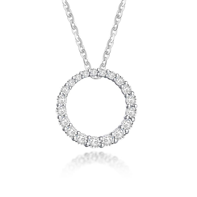 18CT Gold 0.743ct Circle of Love Necklace £2170