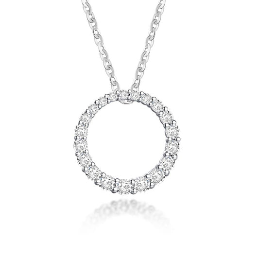 18CT Gold 0.743ct Circle of Love Necklace £2170