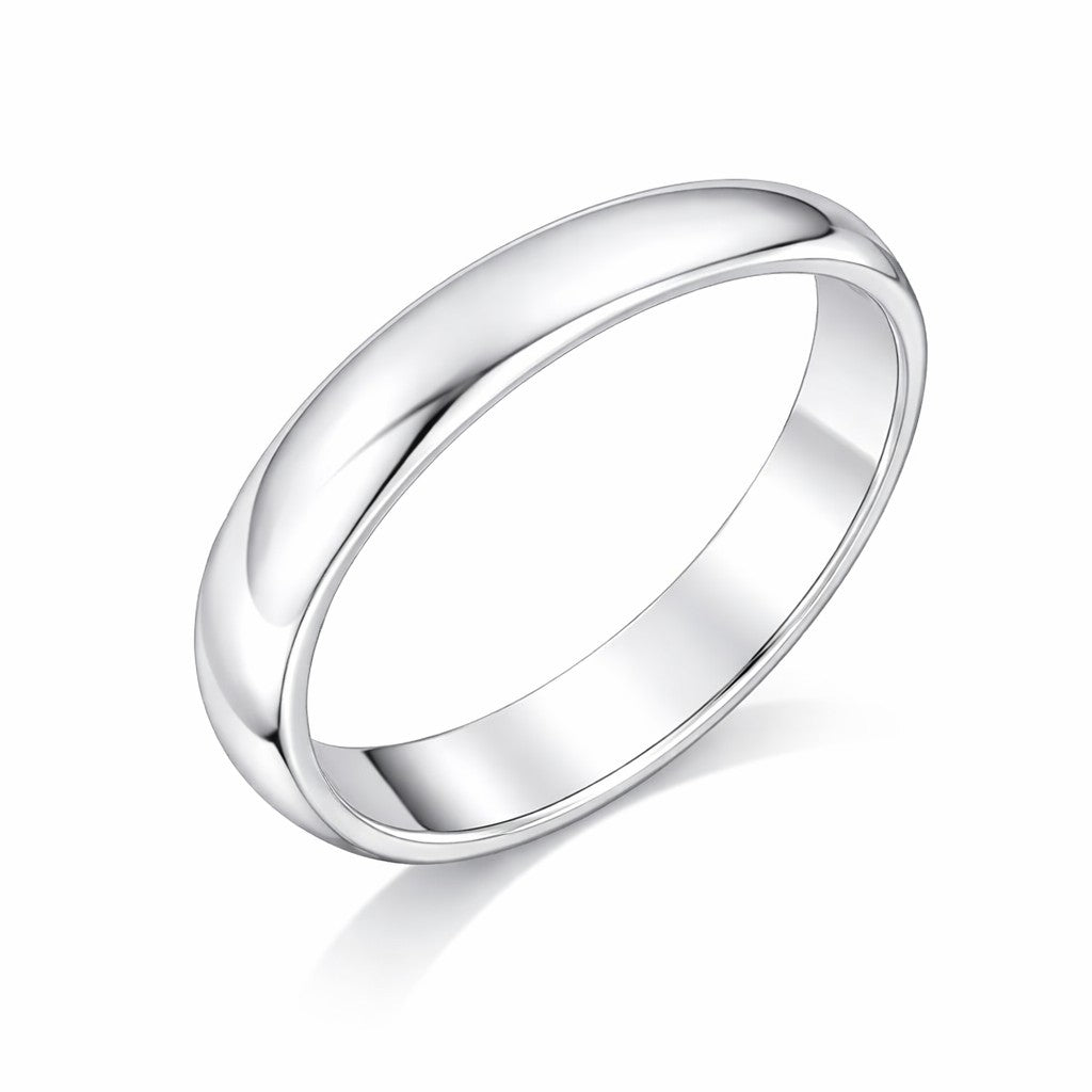 Court - 5mm Plain Polished Rounded Court Wedding Ring