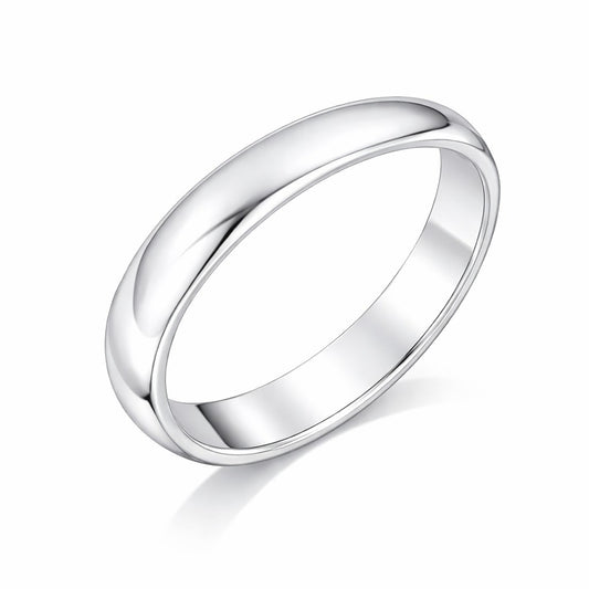 Court - 5mm Plain Polished Rounded Court Wedding Ring