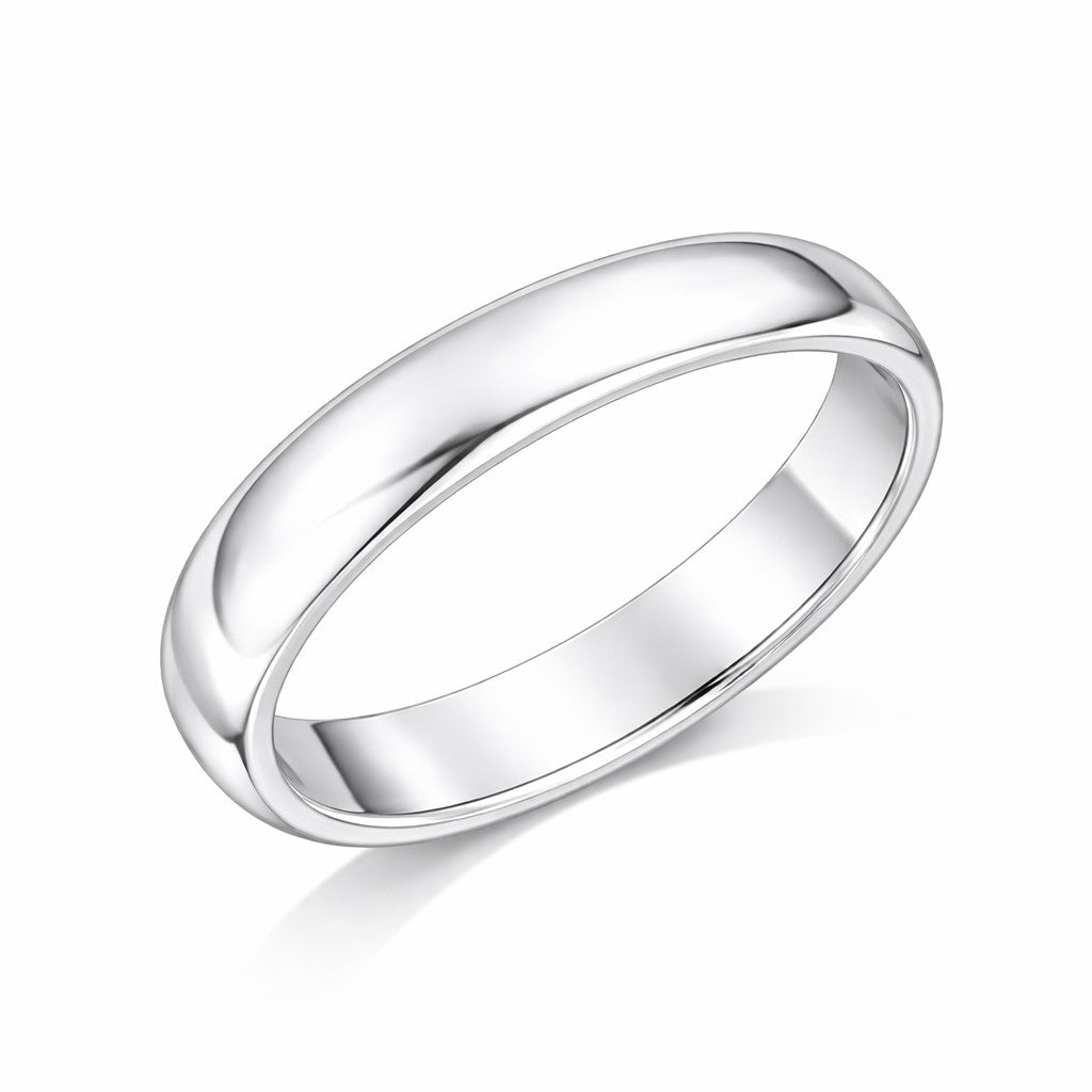 Court - 6mm Plain Polished Rounded Court Wedding Ring